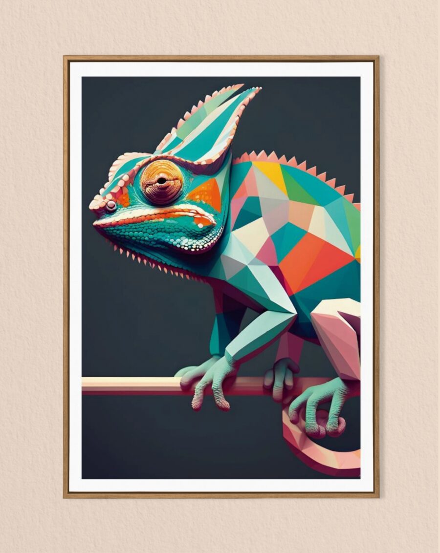 Chameleon Poster in Frame