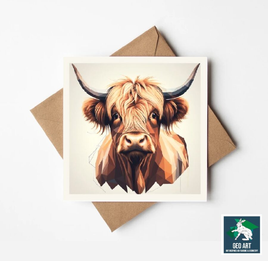 Highland Cow Card with Envelope