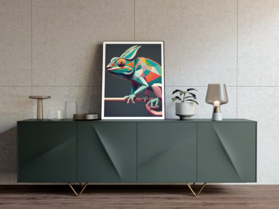 Chameleon Poster on Desk