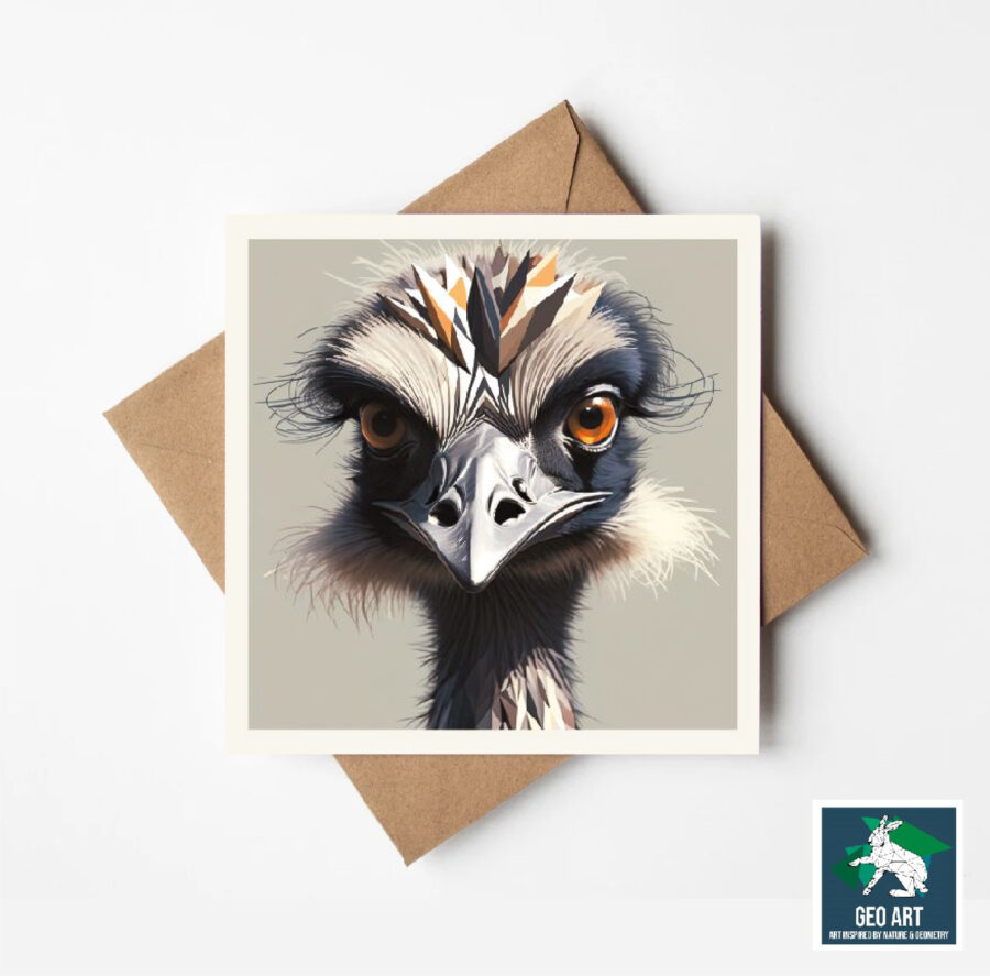 Emu Greeting Card with Envelope